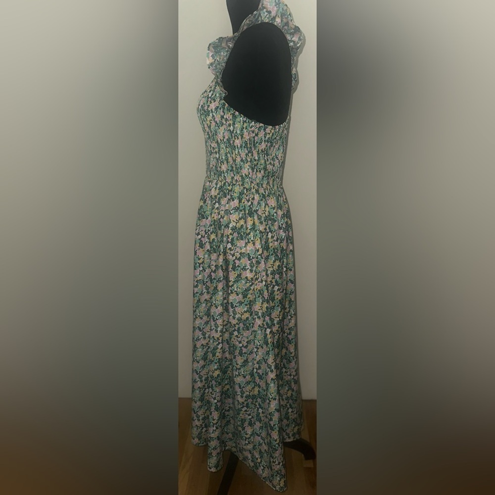 CODE X MODE Sleeveless Ruffle Floral Maxi Dress With Pockets - Size L - Picture 6 of 8